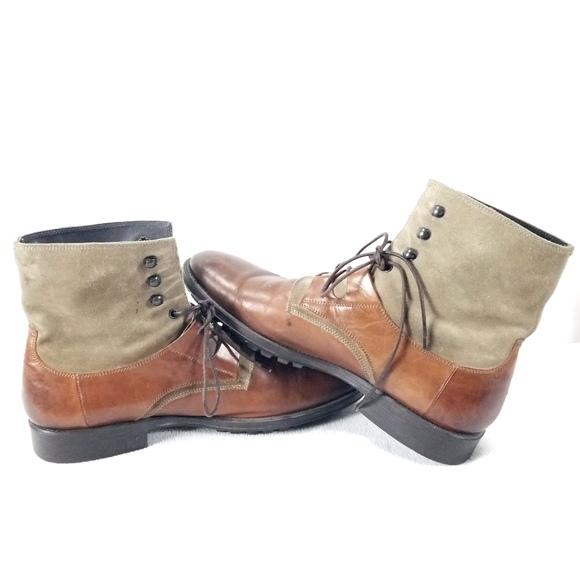 To Boot NY Adam Derrick Lace Up Boots #302304 Brown Made In Italy Size 11 - Picture 5 of 12